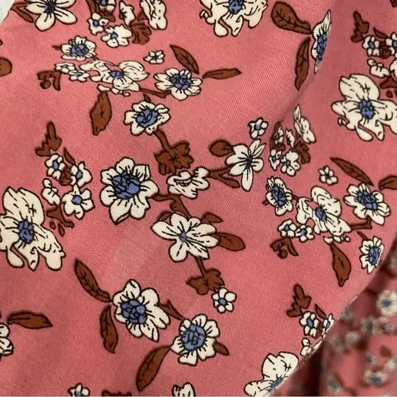 NEW Natural Life Pink Floral Tiered Babydoll Popover Dress Size Medium Boho. 23 - Picture 6 of 6